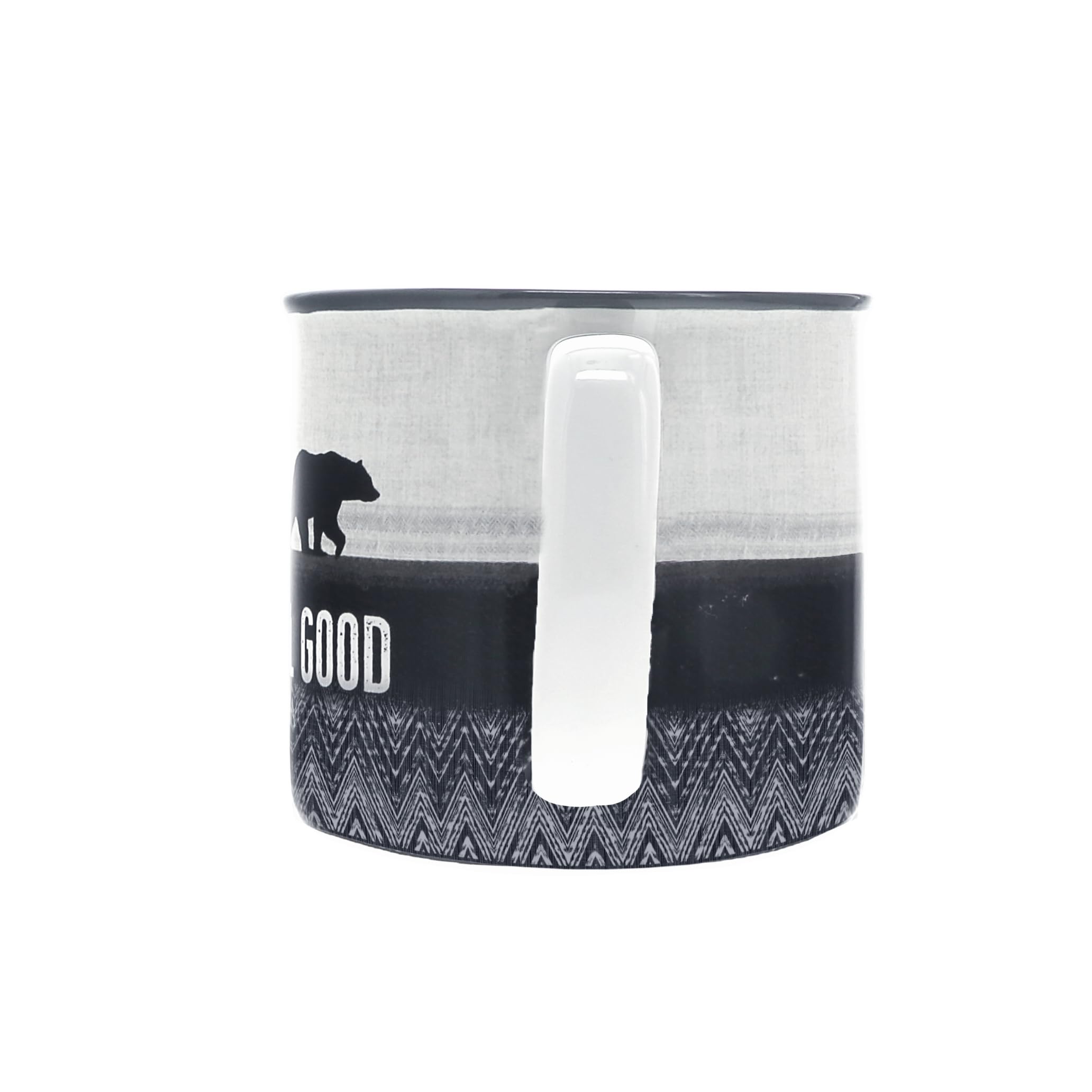 Pavilion Good In The Woods mug moon stars illustration evokes campsite memories.