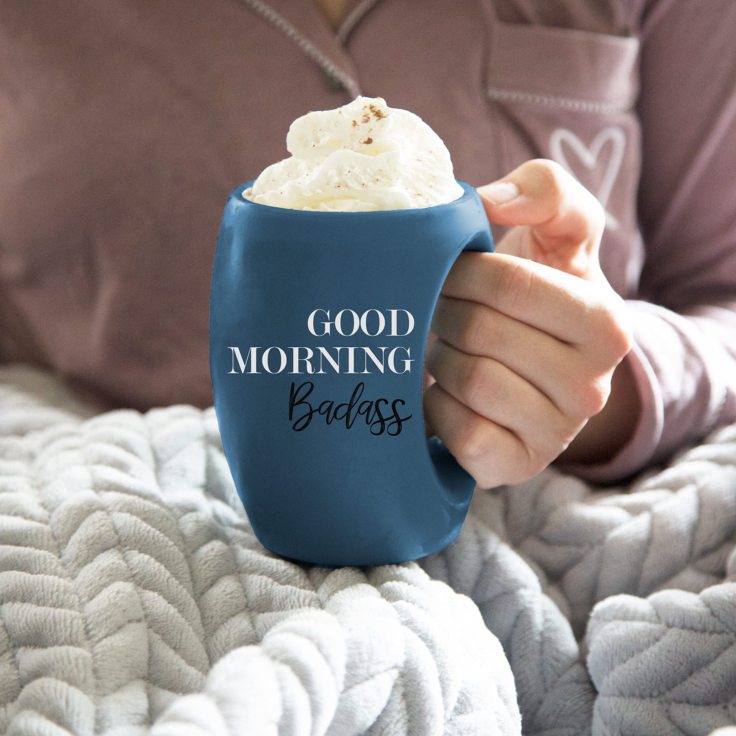 Pavilion hand-warming mug with a large handle for cozy mornings and easy sipping