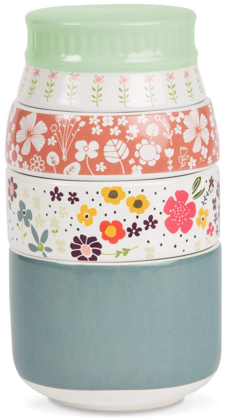 Pavilion Love You More measuring cups are dishwasher-safe, with decals preserved by hand washing