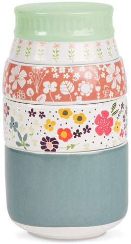 Amylee Weeks floral front design on Pavilion measuring cups for stylish cooking