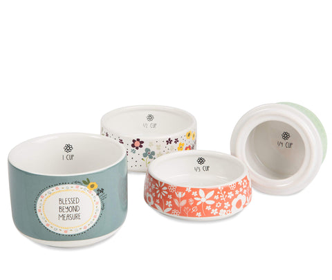 Pavilion Love You More stackable cups in multicolor for compact kitchen storage
