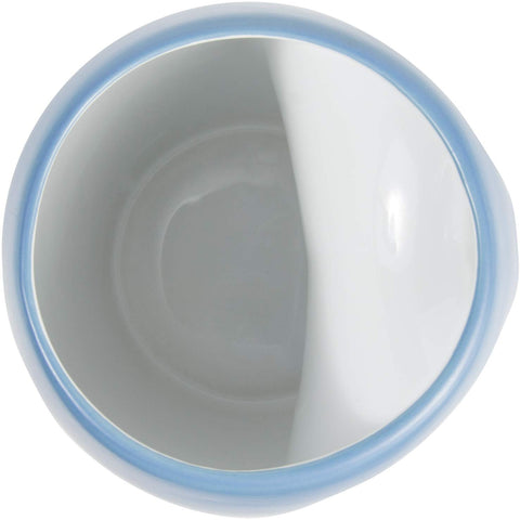 Pavilion navy blue stoneware mug features a glossy interior and matte exterior for a stylish contrast
