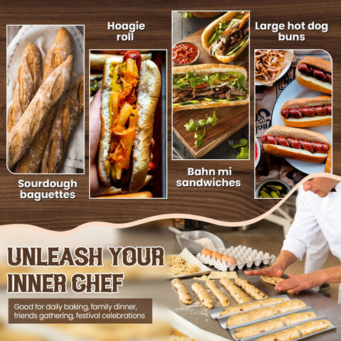Pavsrmy baguette pan is versatile for sourdough, hoagies, and more.
