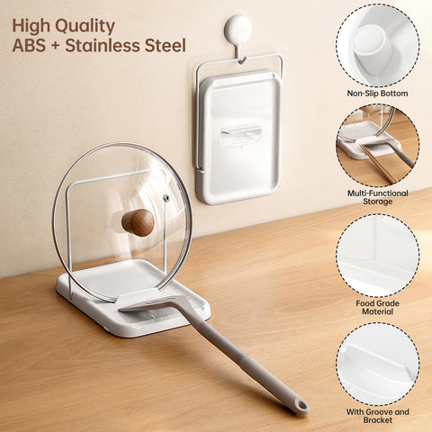 PAVSTINE non-slip bottom pads keep the holder stable during cooking.