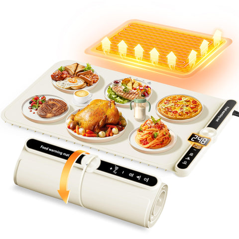 PAWCUB Food Warming Mat full surface heats evenly for buffet-style service.