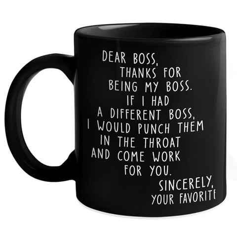 Pawfect House Dear Boss mug with front design, ideal for a thoughtful boss gift.