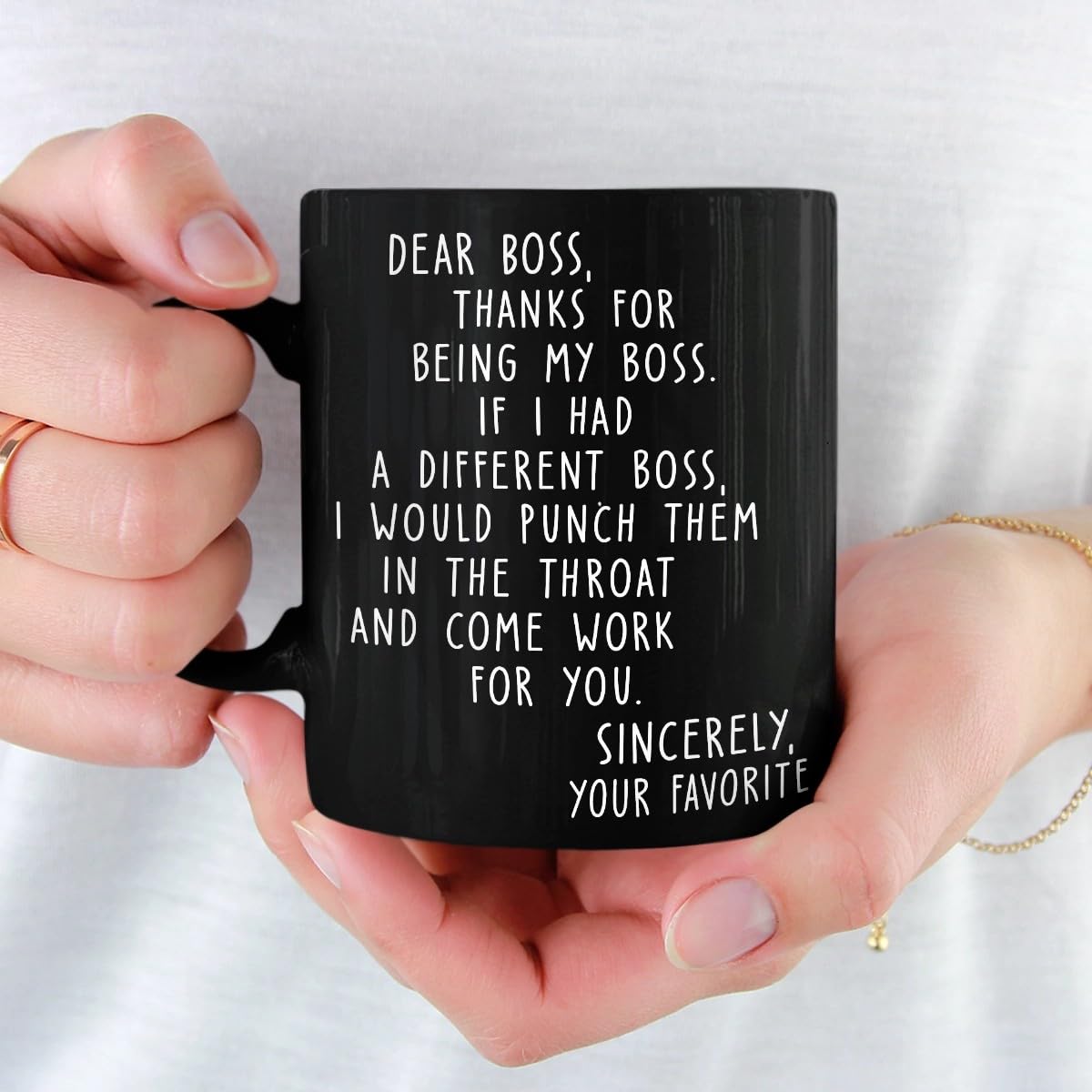 Pawfect House elegant boss gift mug, ready for gifting.