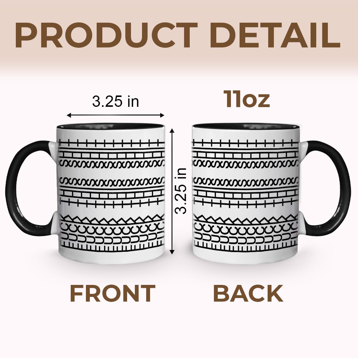 Pawfect House hidden message mug back view ideal for desk humor.