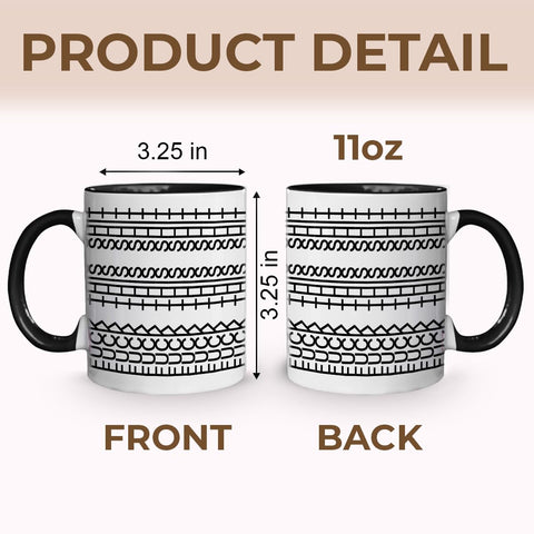 Pawfect House hidden message mug back view ideal for desk humor.