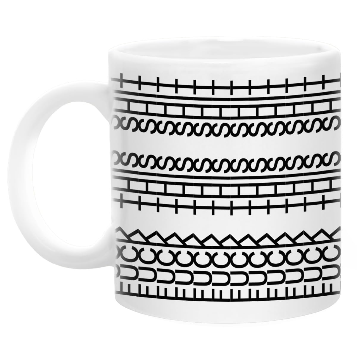 Pawfect House White Elephant mug, front view with bold humor for your desk.