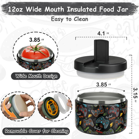 Pawtong 12oz capacity suits kids' meals and snacks.