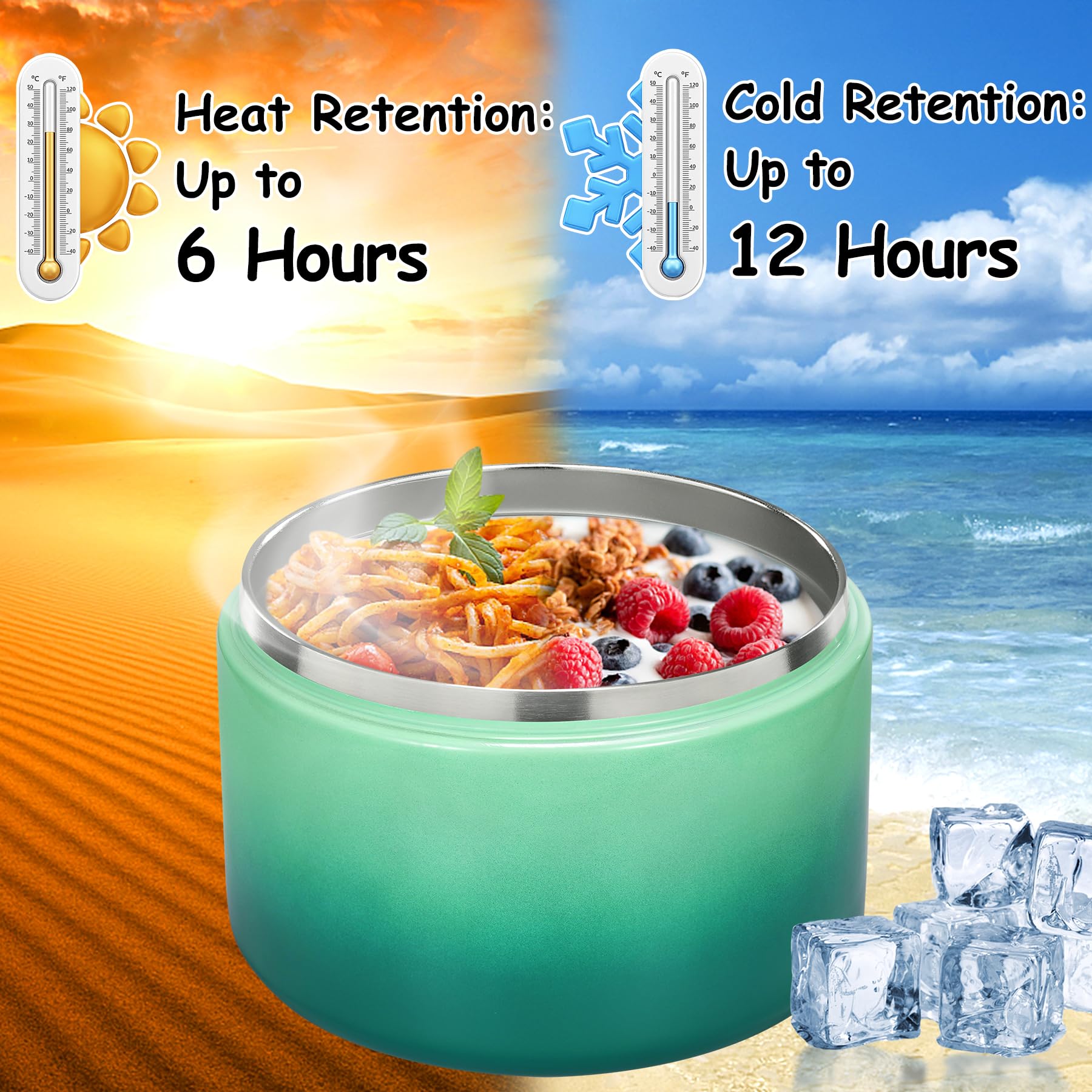 Pawtong insulated jar interior stainless steel vacuum chamber maintains temperature