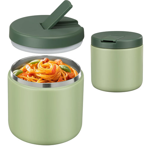Pawtong 19oz insulated jar with buckle-lid keeps kids' meals secure.