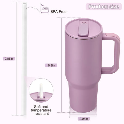Pawtong 40oz travel mug with magnetic purple color for daily commutes