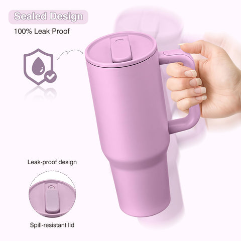Pawtong stainless steel tumbler in magnetic purple finish for durable performance