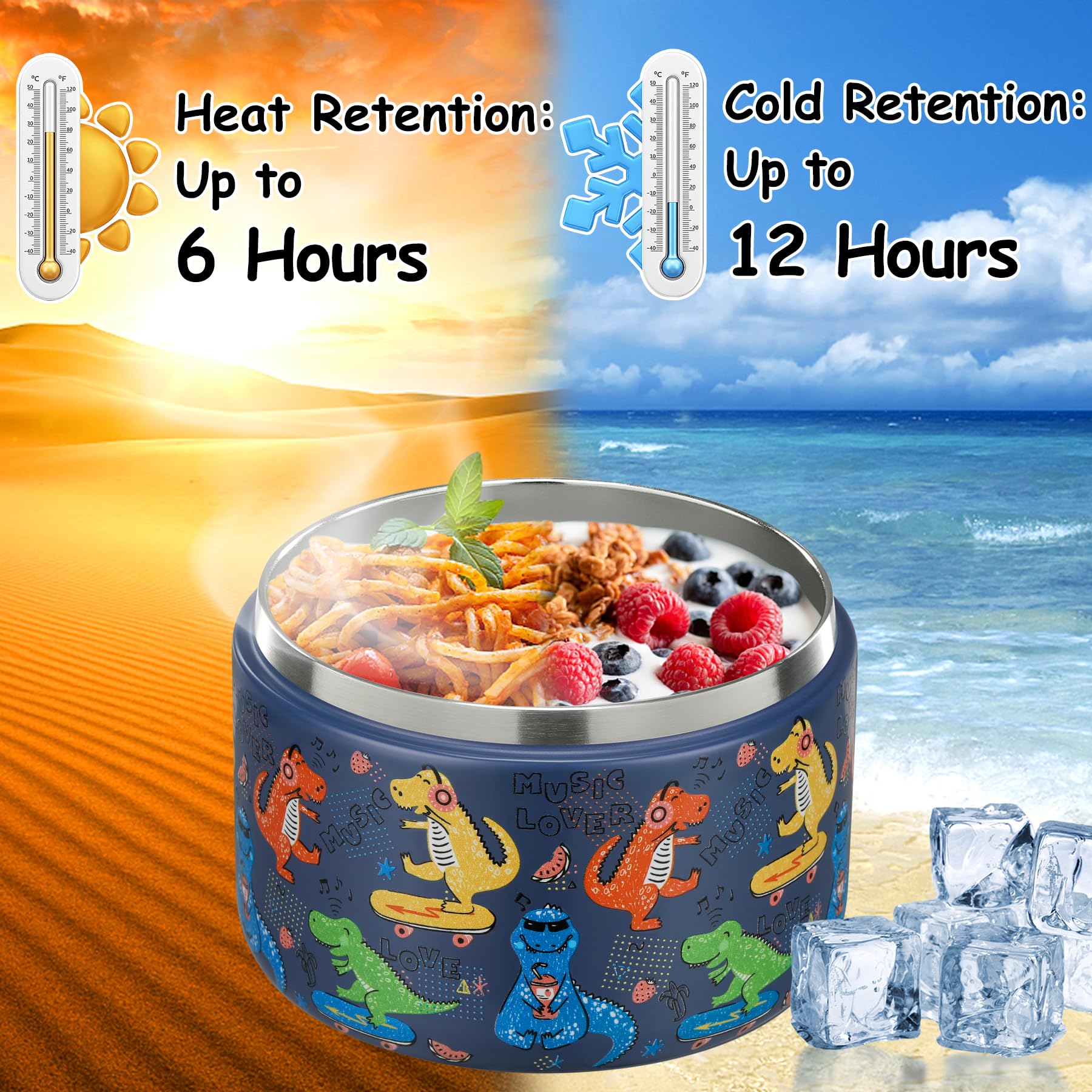 Pawtong kids lunch use image highlights durable, portable design.