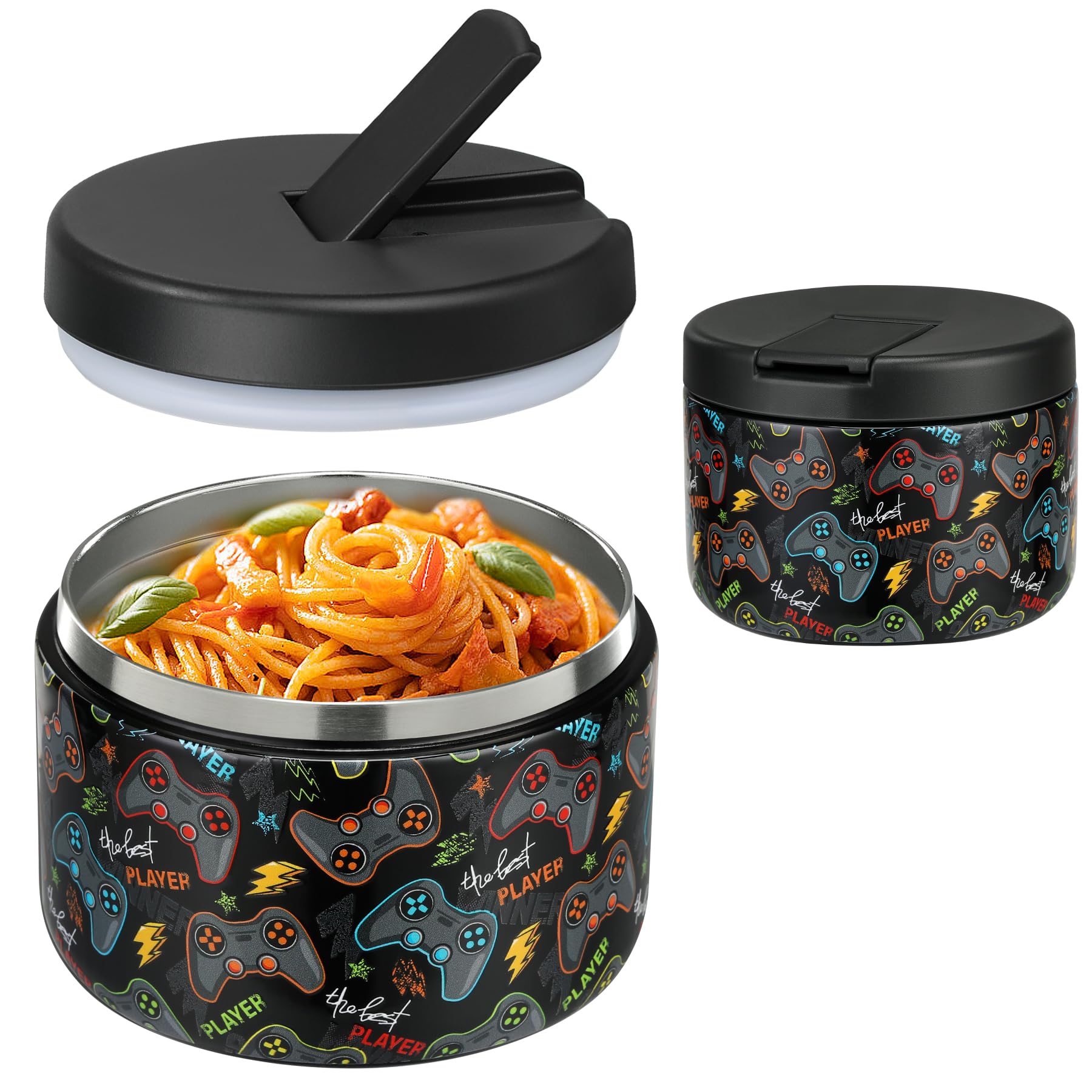 Pawtong buckle-lid jar with press-seal for travel-friendly lunches.