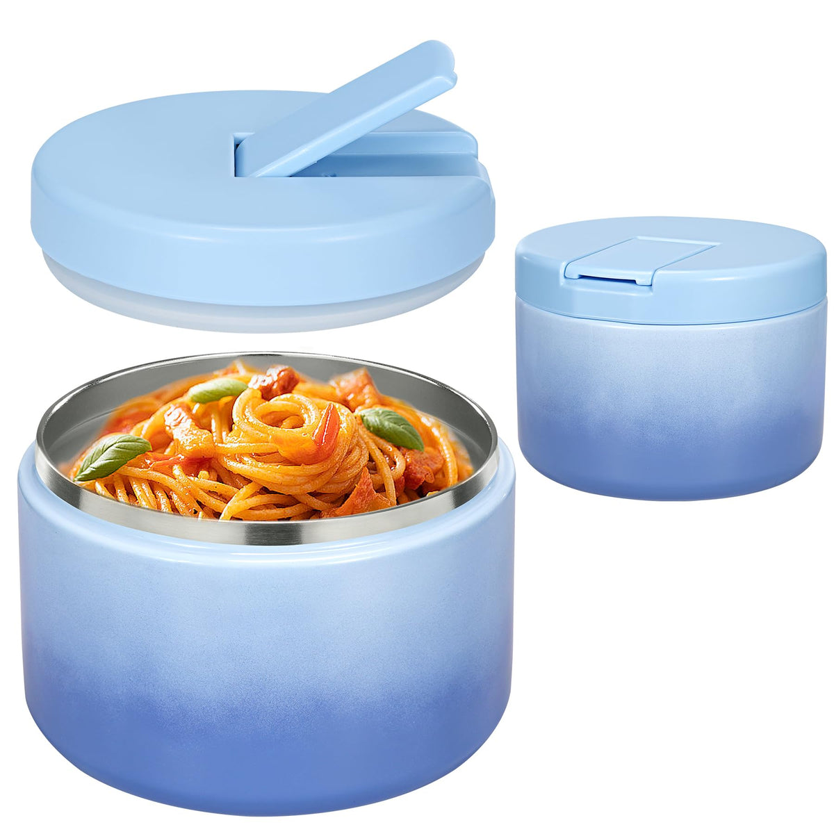 Pawtong buckle lid press-seal enables easy opening and reduces spills.