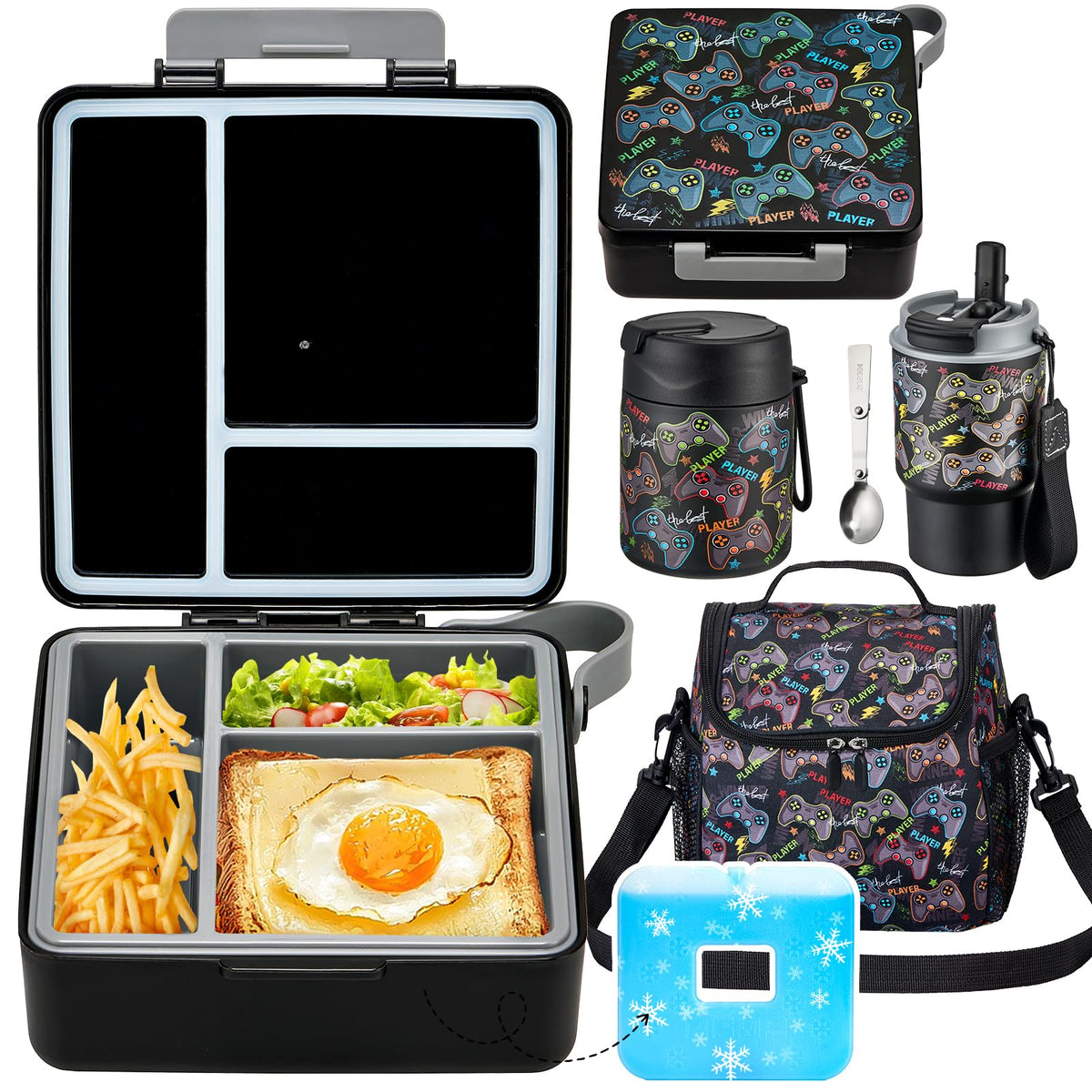 Pawtong lunch box with removable ice grid for fresh meal prep.