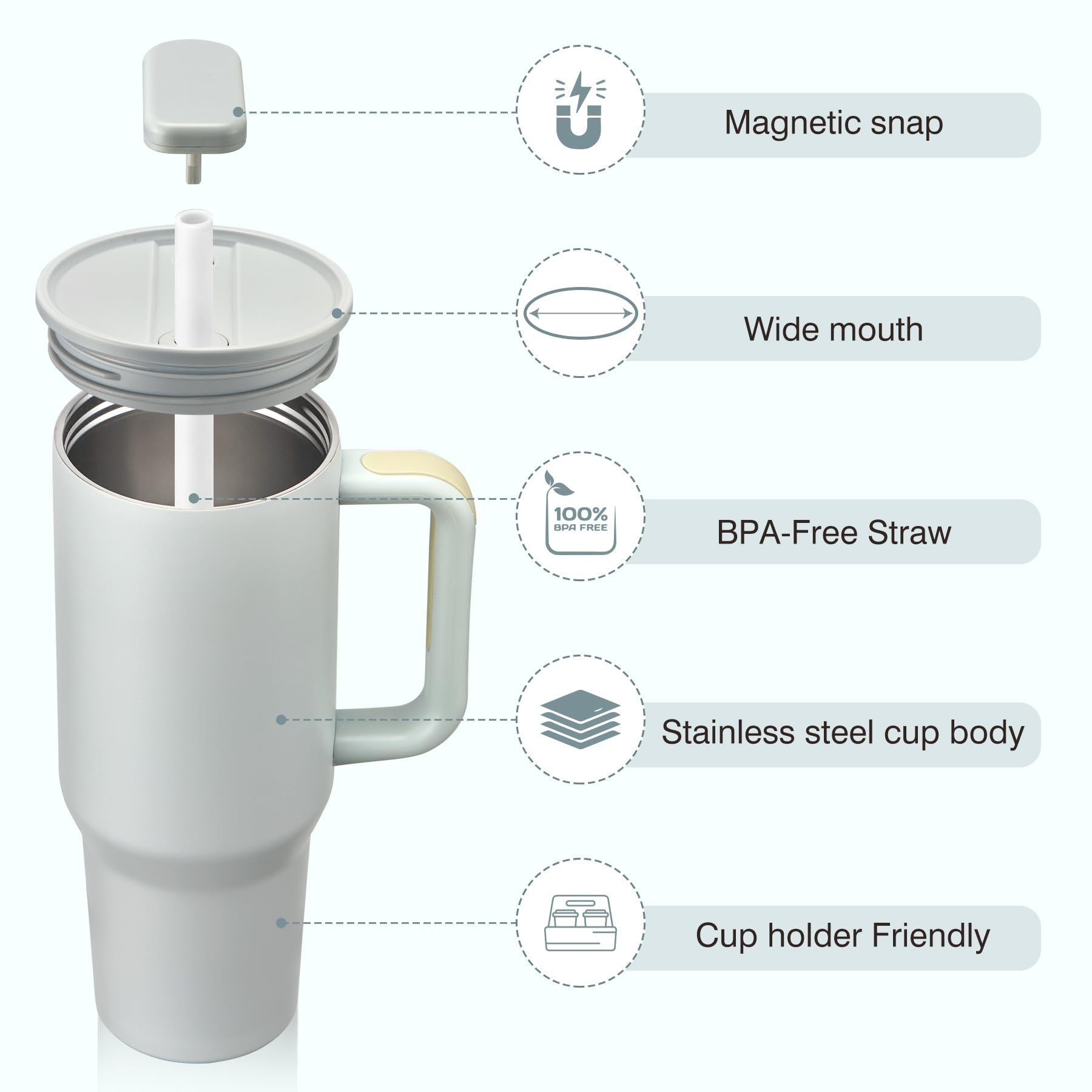 Pawtong stainless steel water bottle in magnetic grey for daily durability.