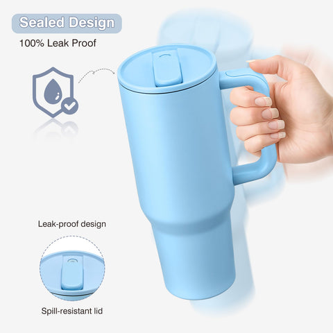 Pawtong stainless steel body with wide mouth for easy filling and cleaning.