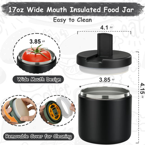 Pawtong vacuum-insulated interior preserves hot or cold meals.