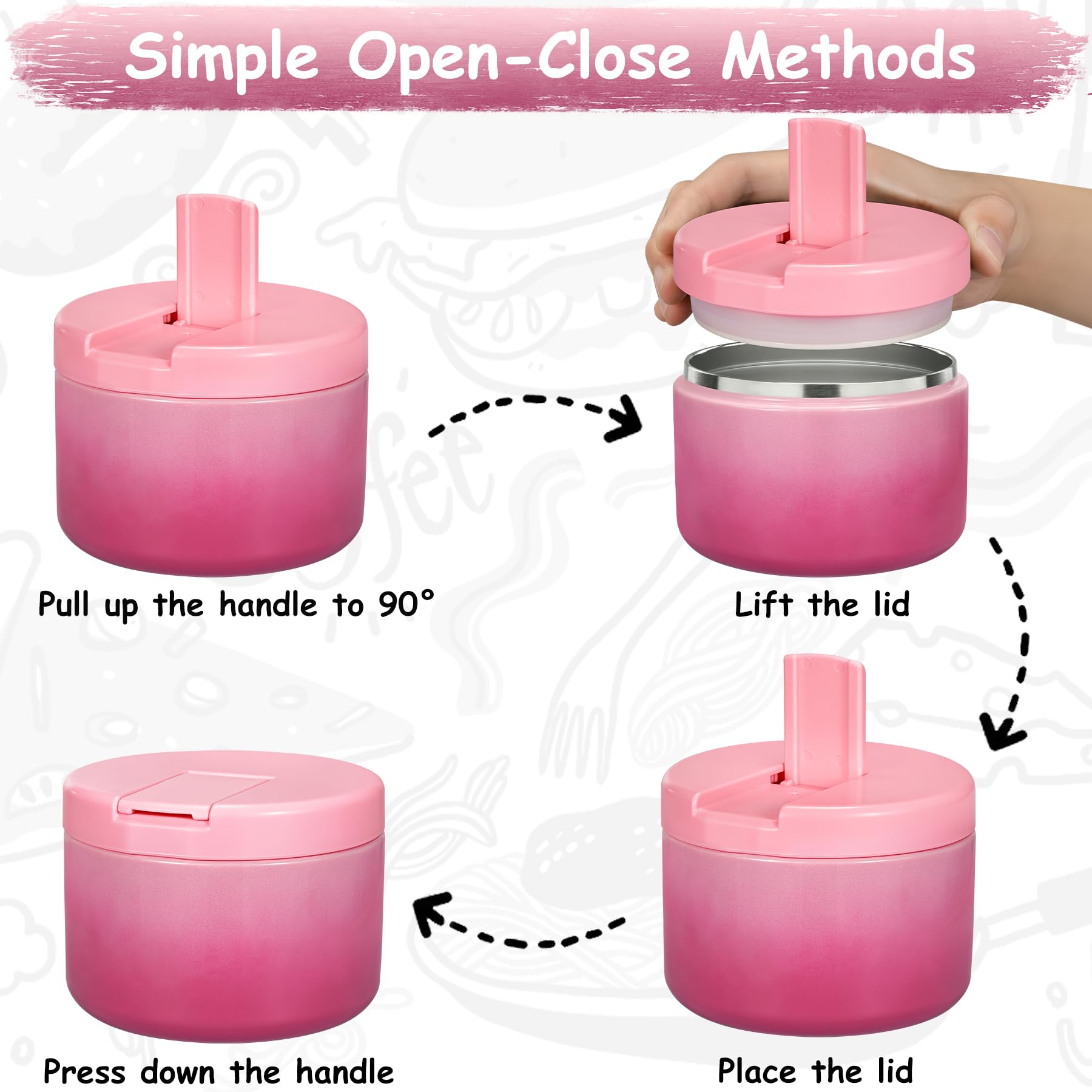 Pawtong wide-mouth 12oz thermal soup jar maintains warmth for hours