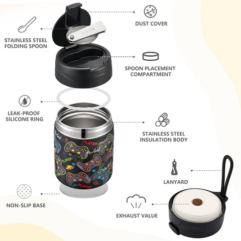 Pawtong wide-mouth lid with built-in spoon for easy serving