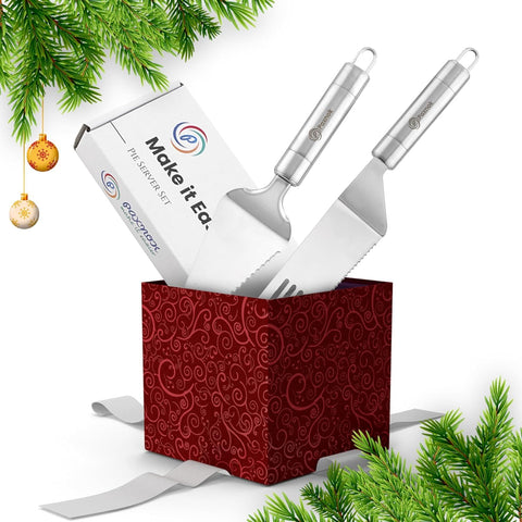 PAXNOK cake slicer stainless steel for precise, neat cuts.