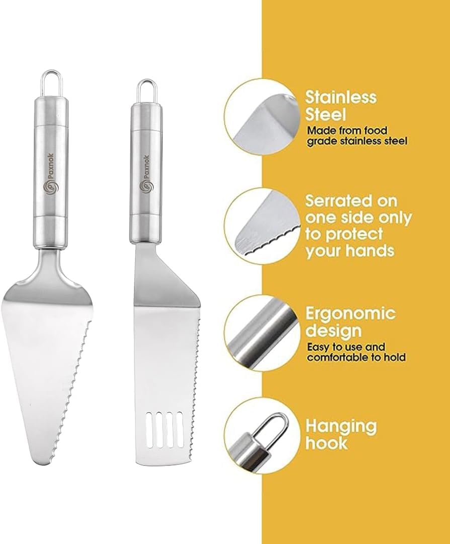 PAXNOK ergonomic handle design provides comfortable slicing.