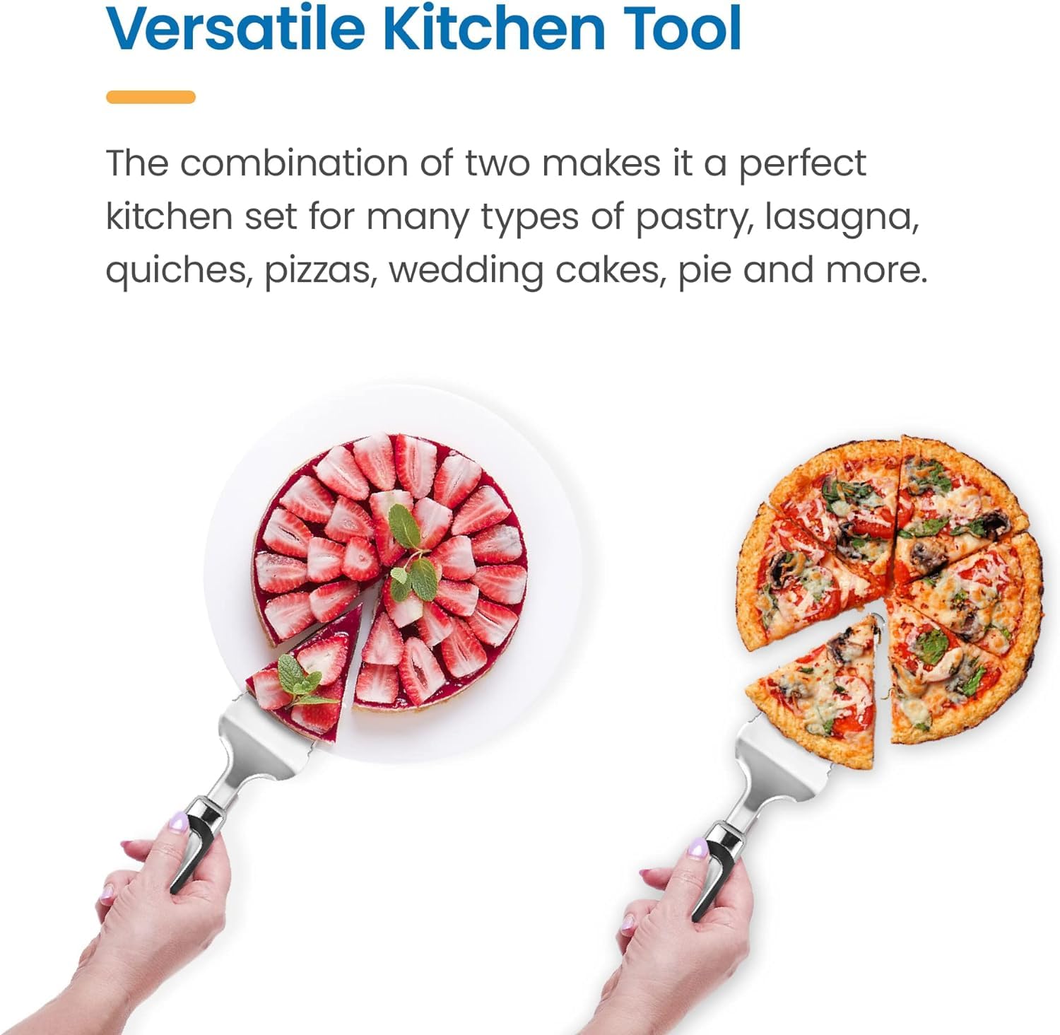 PAXNOK ergonomic stainless-steel handles reduce fatigue during serving