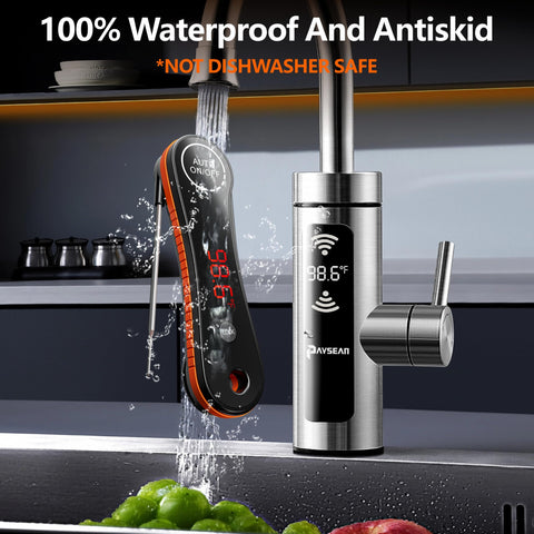 Paysean magnet attachment keeps thermometer handy on fridge or grill