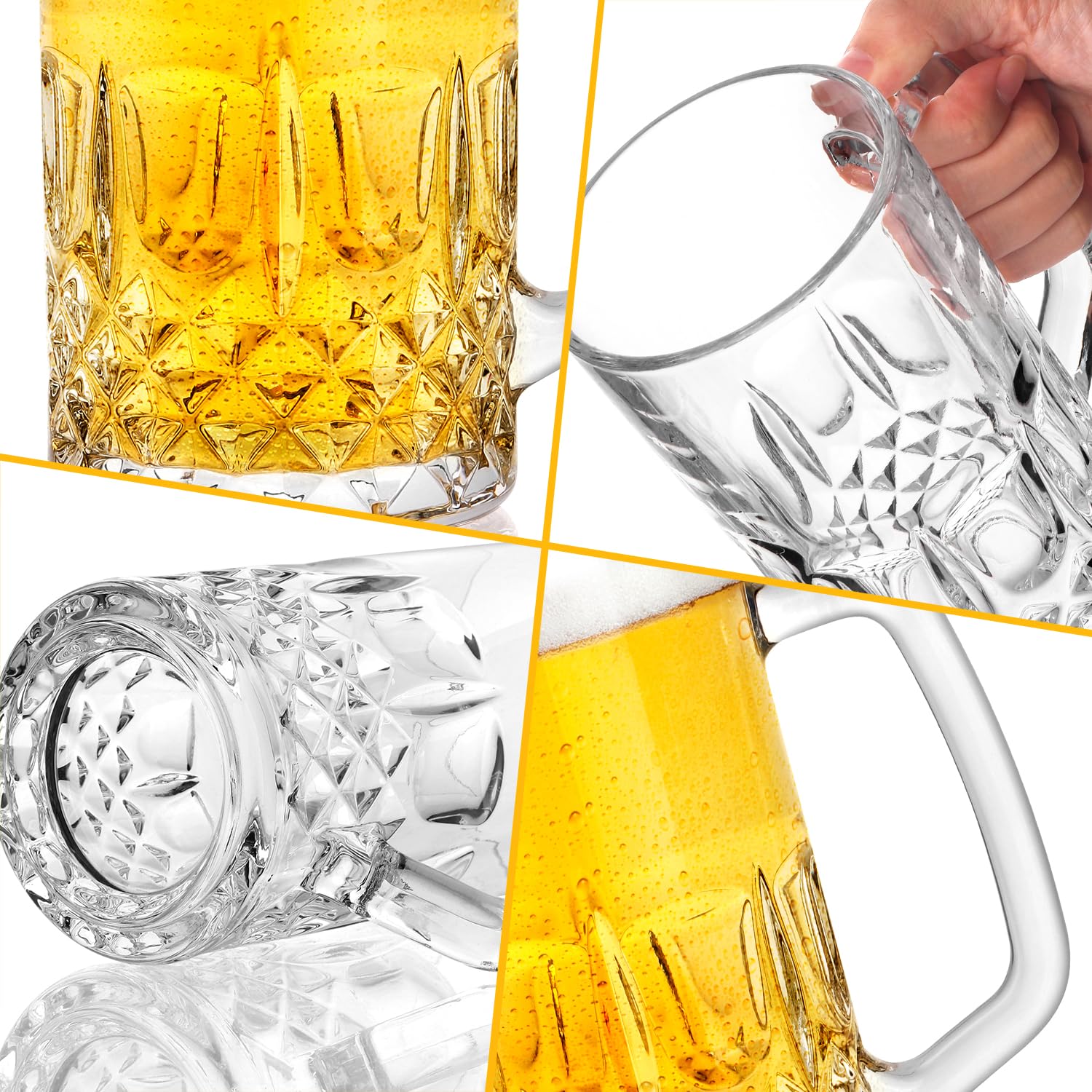 Paysky durable beer mug with ergonomic handle for comfortable sip.