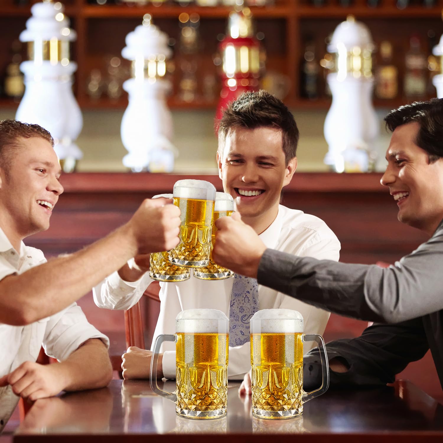 Paysky crystal mugs elevate beer tasting at parties and game nights.