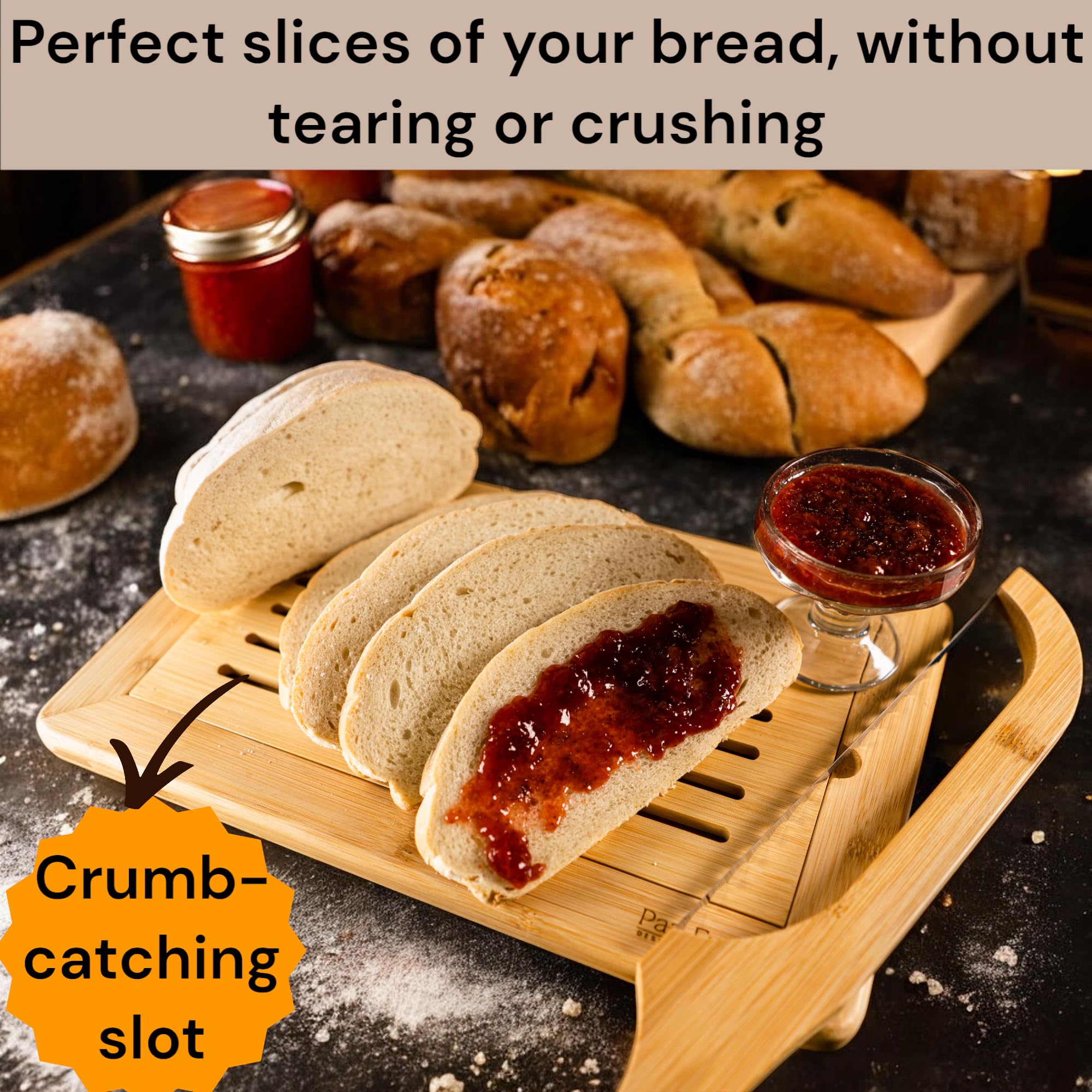 Paz Fumis removable cutting board for versatile serving and prep.