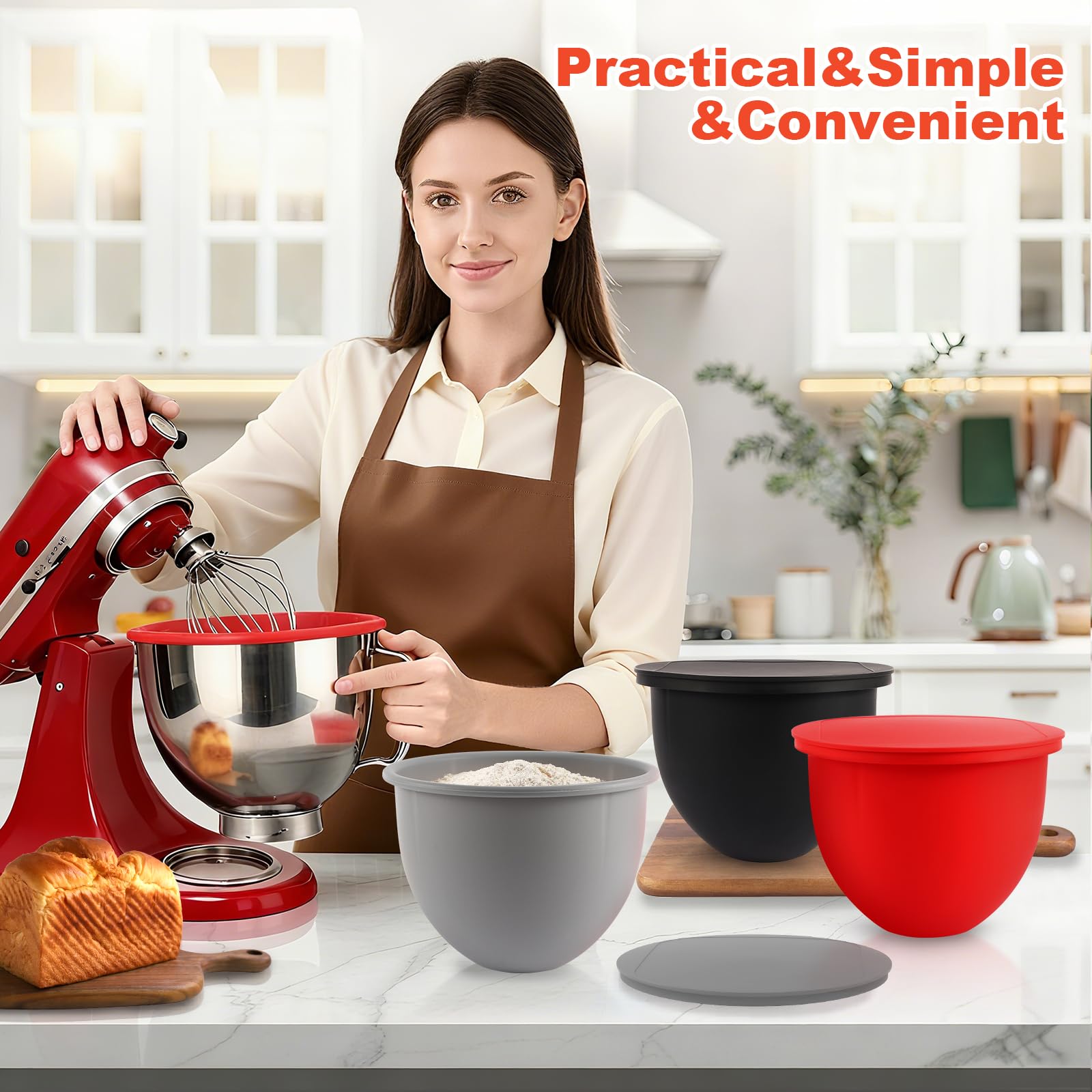 Pcttoil complete mixer liner set helps organize kitchen tasks