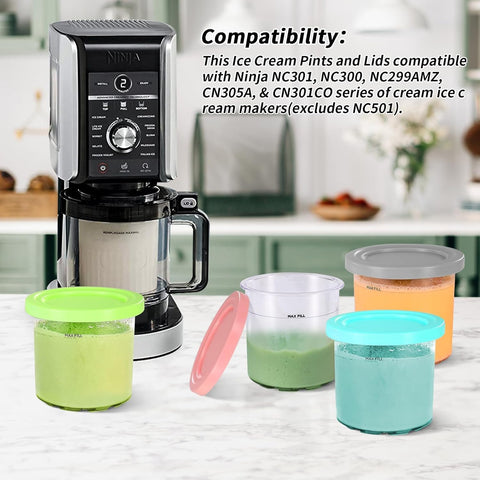 PCTTOIL pint lids multicolor for secure, spill-free dessert prep