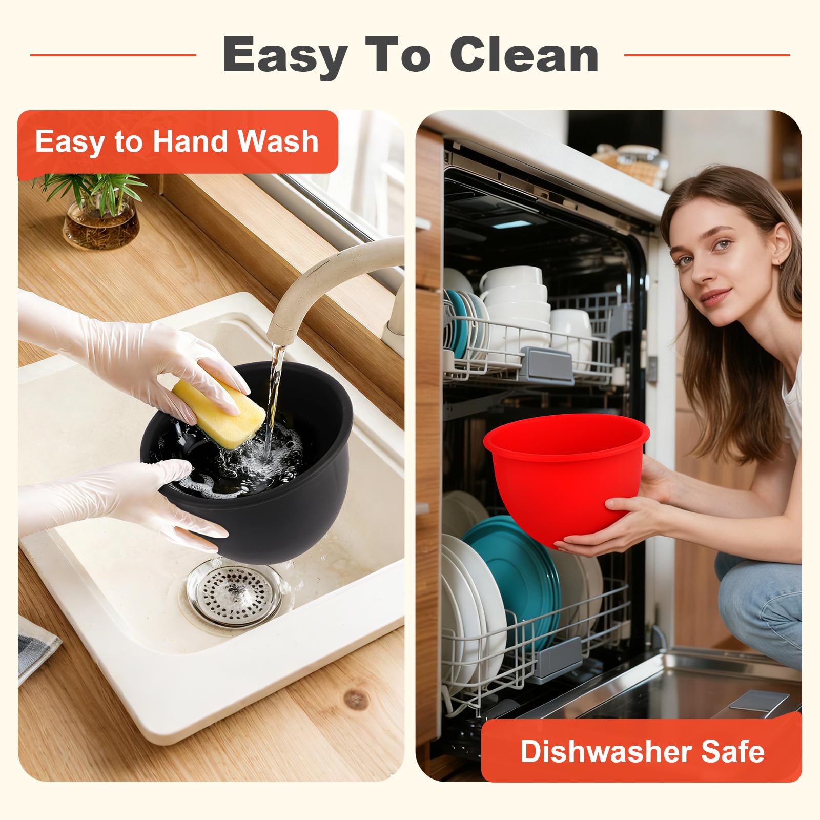 Pcttoil space-saving solution for KitchenAid bowls and meal prep