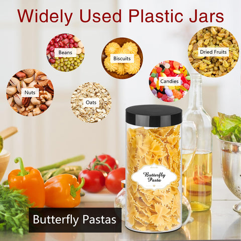 PeacePeo clear round storage jar ideal for spices, nuts, snacks