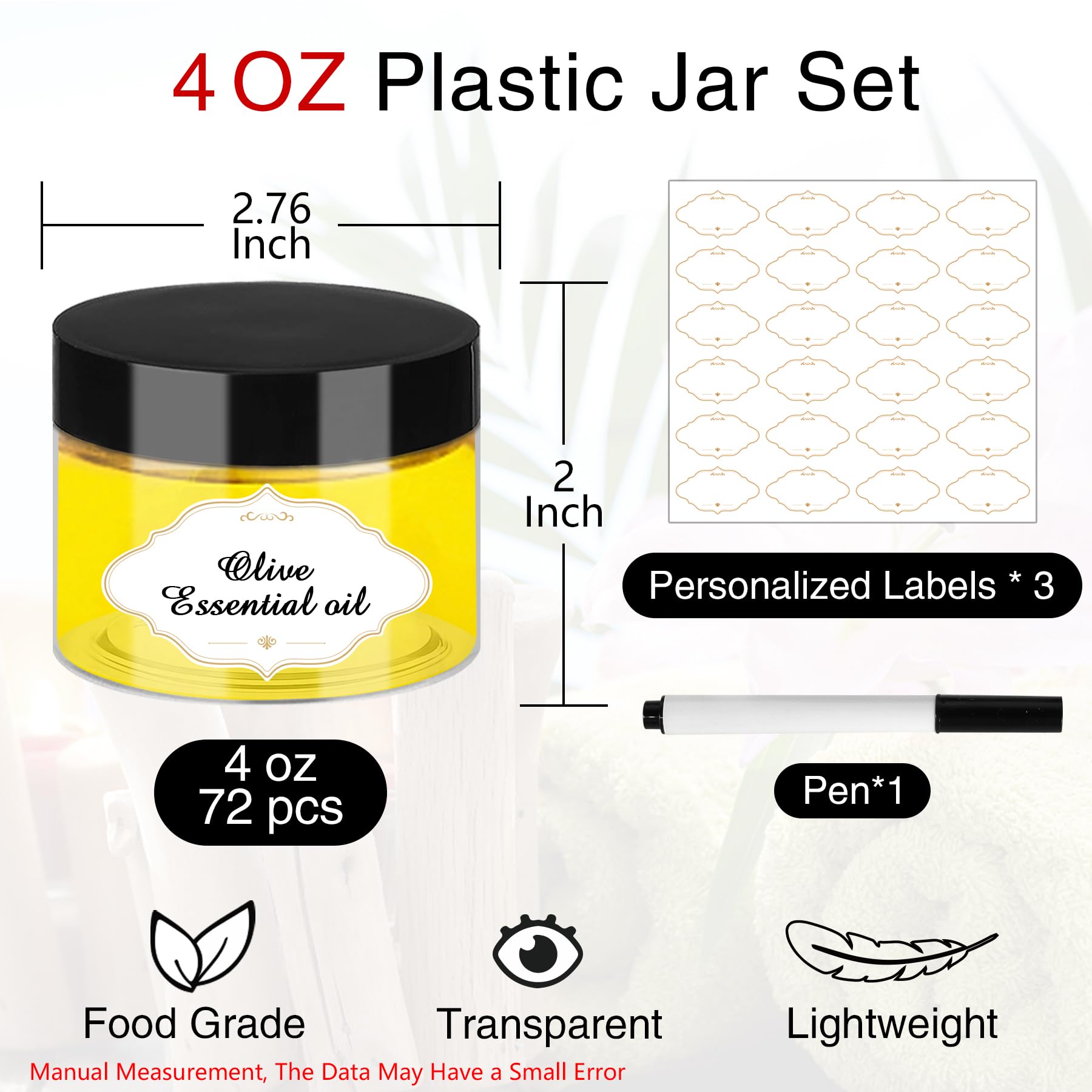 PeacePeo clear slime containers with lids showing airtight holding for DIY slime.