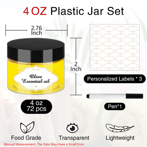 PeacePeo clear slime containers with lids showing airtight holding for DIY slime.