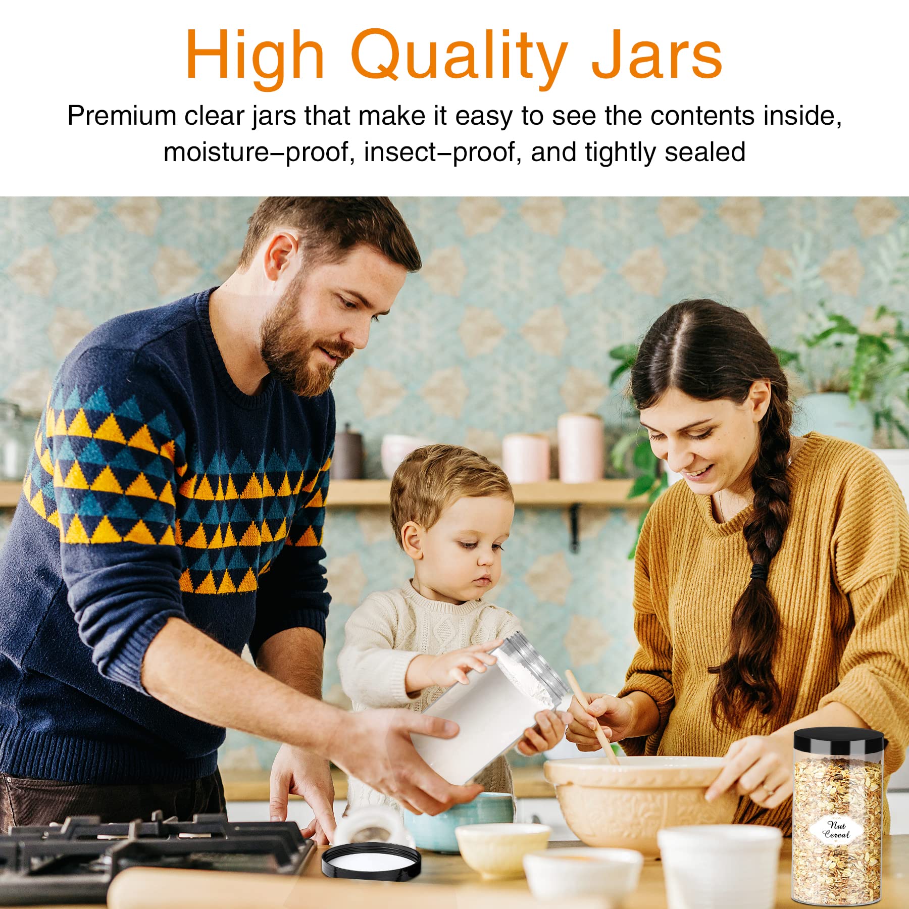 PeacePeo food-grade PET jar ideal for spices, snacks, and dry goods