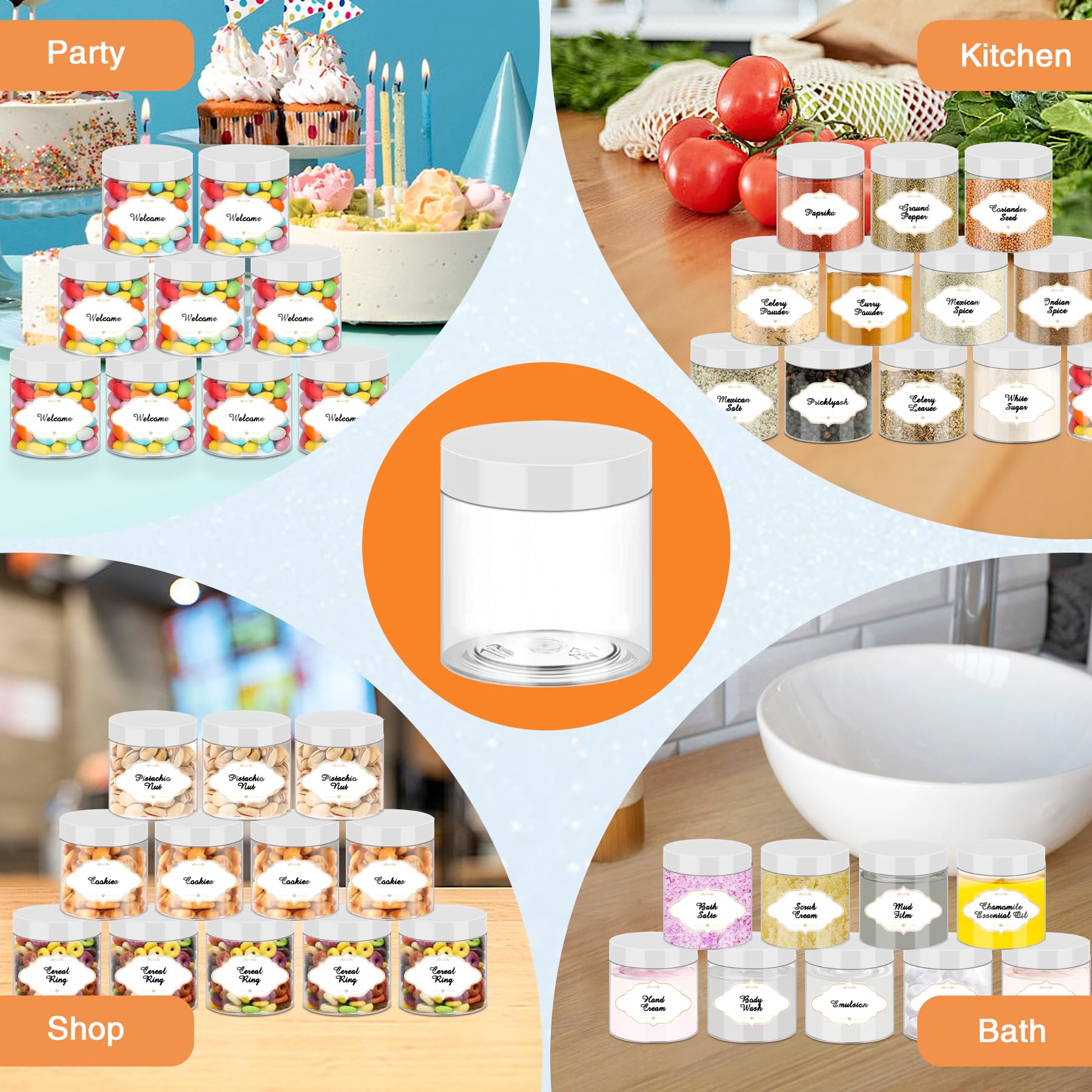 PeacePeo stackable jars help keep kitchen and craft spaces neat and space-efficient.