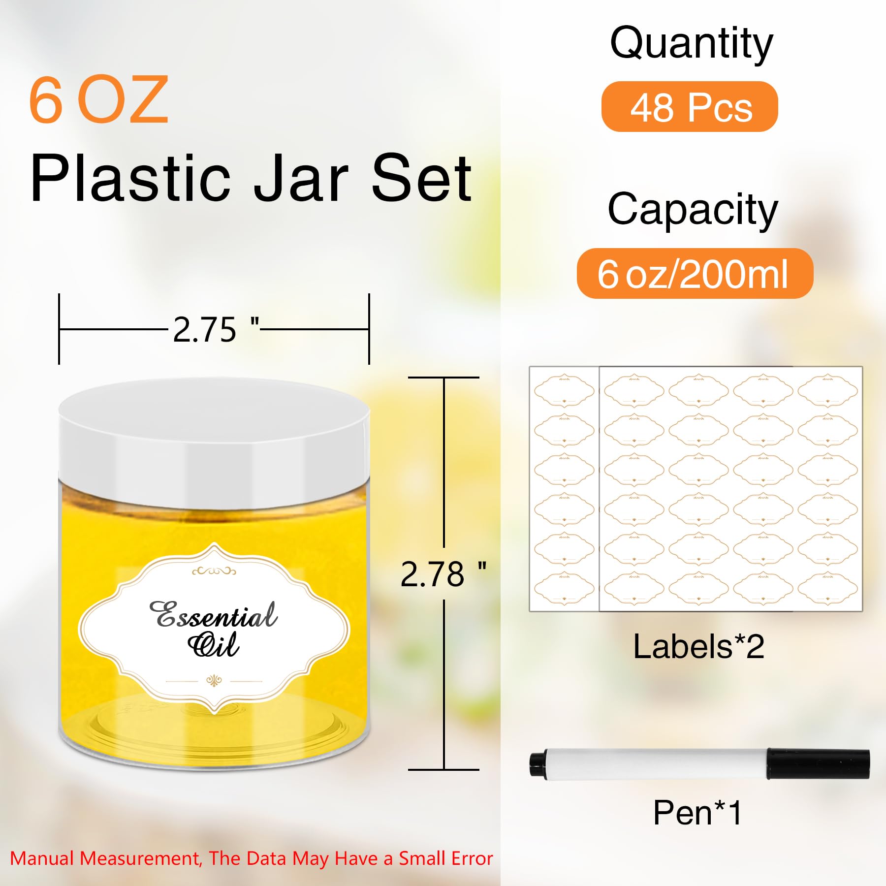 PeacePeo wide-mouth jar with leakproof lid ensures secure storage for snacks or crafts.