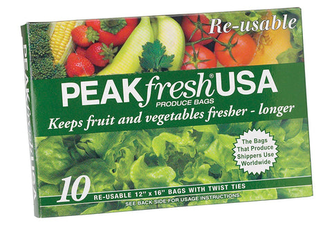 Peak Fresh peak-fresh-produce-bags-set absorb ethylene to extend produce freshness