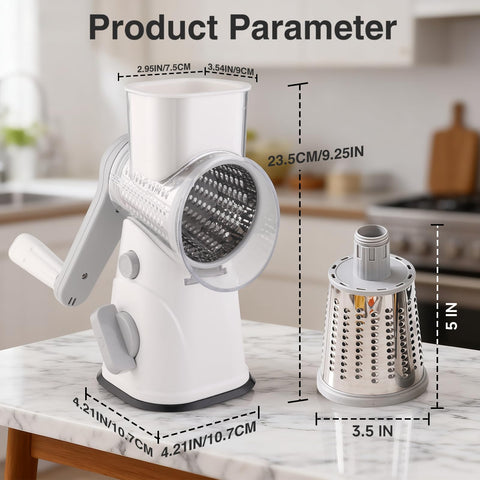 peatend 3-blade interchangeable blades for slicing, shredding, and grinding