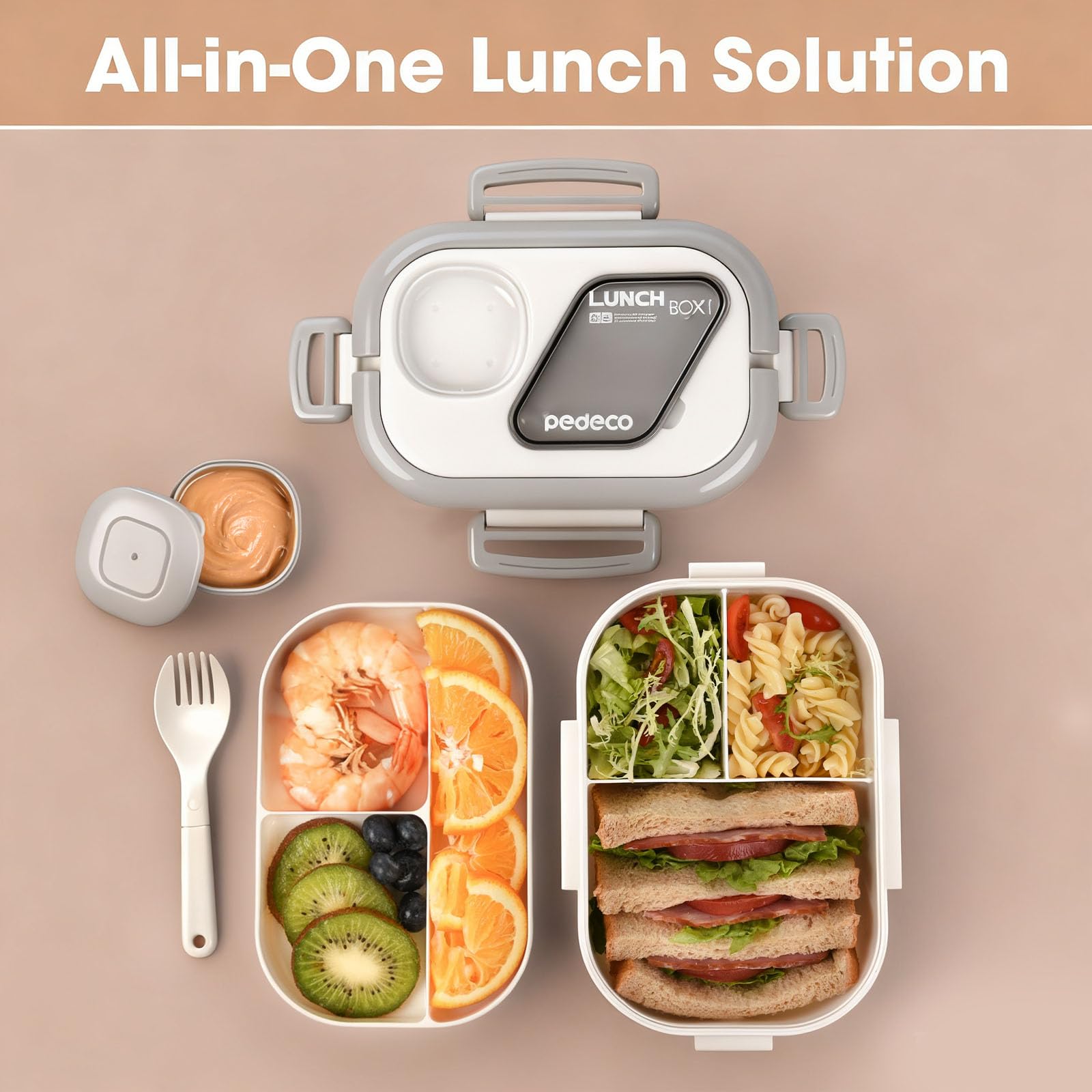 PEDECO built-in cutlery set for convenient dining anywhere.