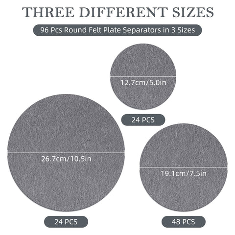 Pehciroe 10.5in large felt divider shields large platters from scratches.