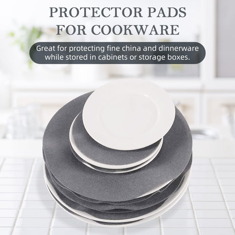 Pehciroe 7.5in medium felt divider safeguards plates during stacking.