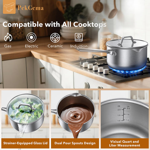 PekGema 500°F oven-safe feature expands finishing options.
